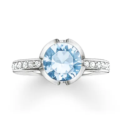 Produktbild von TR2035-059-31-54 Ring syn. Spinell hellblau / Zirkonia TR2035-059-31 Thomas Sabo