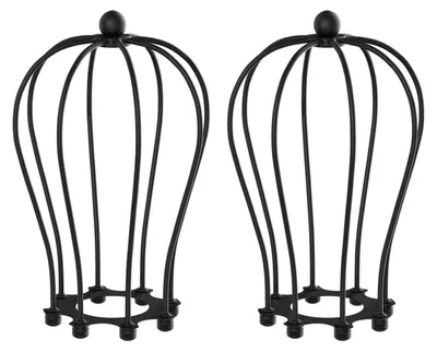 Lampenschirm Käfig, schwarz, 115 mm, E27, 2 Stück