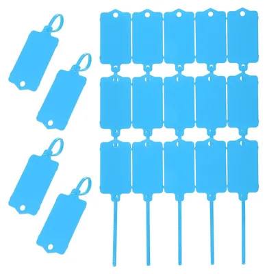 Image de Elzusha - 100 étiquettes en plastique étanches avec attaches de câble