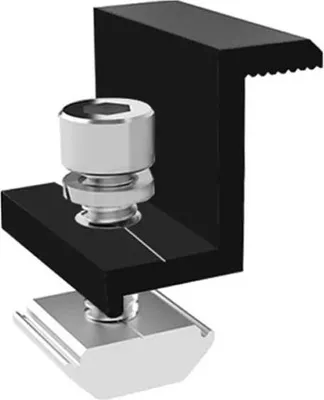 Produktbild von INF Aluminiumlegierung Endklemme 30mm für Solarmodule, 10er-Set