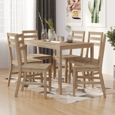 Obrázok produktu pre Maison Exclusive – 7-dielna jedálenská súprava z masívneho akátového dreva