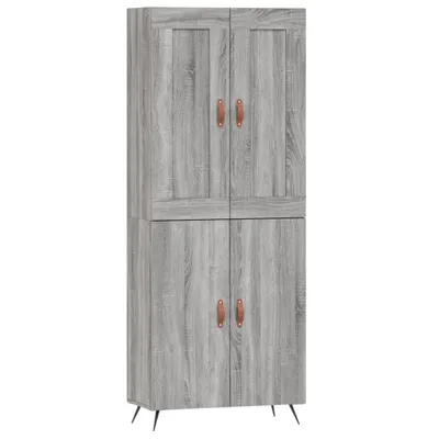 Produktbild von Highboard Grau Sonoma 69,5x34x180 cm Holzwerkstoff