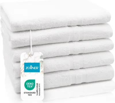 Produktbild von 5er Set Duschtücher, 70x140 cm, weiß, 100% Baumwolle