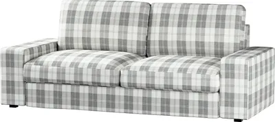 Produktbild von Dekoria Bezug für Kivik 3-Sitzer Sofa, weiß-grau , Bezug für Sofa Kivik 3-Sitzer