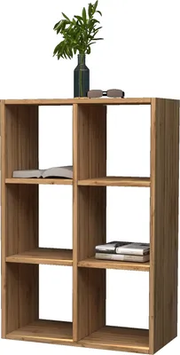 Produktbild von Hängeregal >Benevent< in Wotan Eiche Nachbildung - 60x90x25cm (BxHxT)