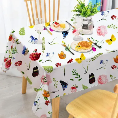 Zdjęcie produktu dla Obrus 150 x 260 cm, prostokątny, poliester, kwiaty, do ogrodu