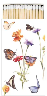 Productafbeelding van Ambiente, vlindertuin, lucifers, 45 stuks, 6,5 x 11 cm, wit