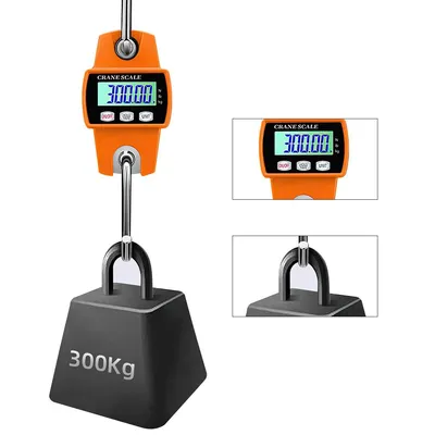 Produktbild von Kofferwaage Tragbare Mini-Waage mit Hakenzugwaage, industrielle digitale Kranwaage