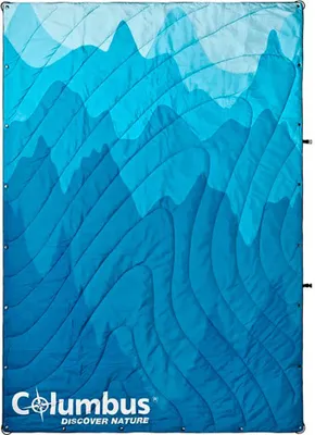 Produktbild von Columbus Waves Decke Blau  Blau One Size