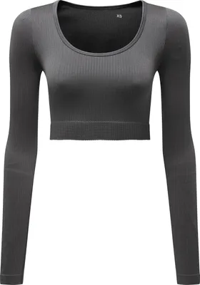 Image de TriDri - Top court sans couture pour femme RW8396 (S) (Anthracite)