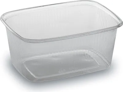 Produktbild von 1000 Feinkost-/Rechteckbecher 250 ml aus PP - Klar und vielseitig einsetzbar