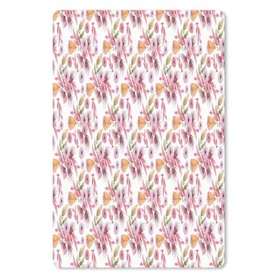 Produktbild von MuchoWow® Mauspad Mousepad Blumen - Rosa - Farben - Aquarell 40x60 cm - Mousepads - Maus Mat - Pad - Mausunterlage - Schreibtisch Accesoire