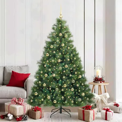Obrázok produktu pre Maison Exclusive – Umelý vianočný stromček so 300 LED diódam, zelený, výška 210 cm, vyrobený z PE a PVC