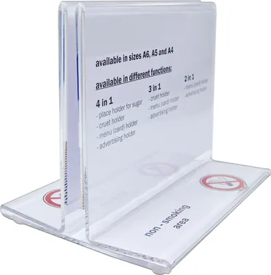 Produktbild von 2x Tischaufsteller "2in1" aus Acrylglas A6