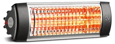 Zdjęcie produktu dla Vortice THERMOLOGIKA SOLEIL SYSTEM, Podgrzewacz elektryczny na podczerwień, Klasa I, IP65, Wewnętrz i na wolnym powietrzu, Sufit, Ściana, Czarny, Srebrny