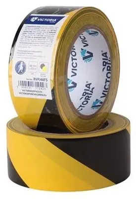 Podlahová značkovacia páska, 48 mm x 33 m, VICTORIA FACILITY, čierna-žltá