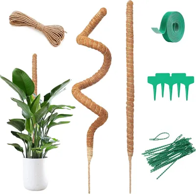Productafbeelding van Klimhulp Kokosstok 120 cm, flexibele mosstok, voor kamerplanten