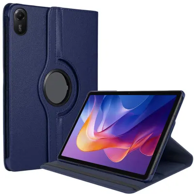 Image de Coque pour Xiaomi Redmi Pad 2 - Protection Rotative 360° Cuir Synthétique Bleu Marine
