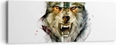 Produktbild von Bild auf Leinwand - Leinwandbild - Wolf Tier Wald - 90x30cm - Wand Bild - Wanddeko - Wandbilder - Leinwanddruck - Bilder - Kunstdruck - Wanddekoration - Leinwand bilder - Wandkunst - AB90x30-4070