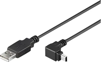 Produktbild von Techly USB 2.0 Kabel, A-Stecker auf Mini-B-Stecker, 1.8m, sw
