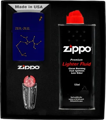 Produktbild von ZIPPO Feuerzeug-Set ZODIAC SAGITTARIUS DESIGN STRZELEC Geschenk No1