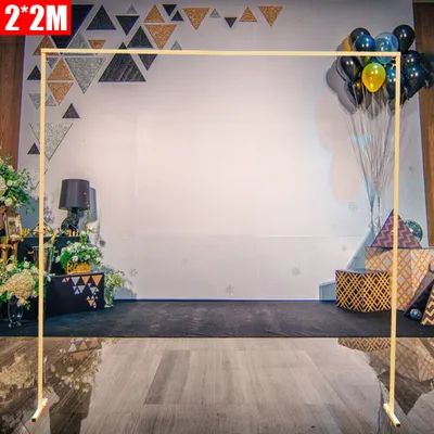 Obrázek produktu pro 2m * 2m Svatební dekorace Obdélník Arch Backdrop Stand Flower Balloon Frame Square Eisenbogen