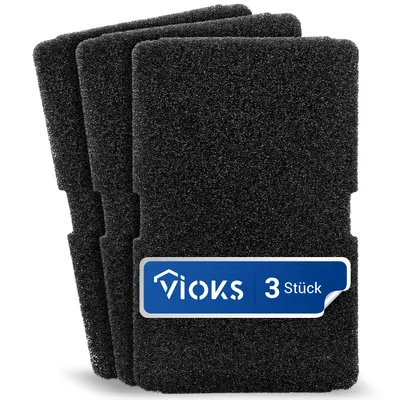 Produktbild von Sockelfilter 3x passend wie Beko 2964840100 Schaumfilter 240x155x11mm für Trockner