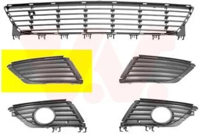 Produktbild von VAN WEZEL Lüftungsgitter Grill Stoßfänger für OPEL Corsa C Schrägheck (X01)