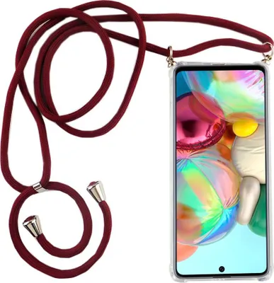 Produktbild von Handykette für Samsung Galaxy A71 - Smartphone Necklace Hülle mit Band - Schnur mit Case zum umhängen in Rot