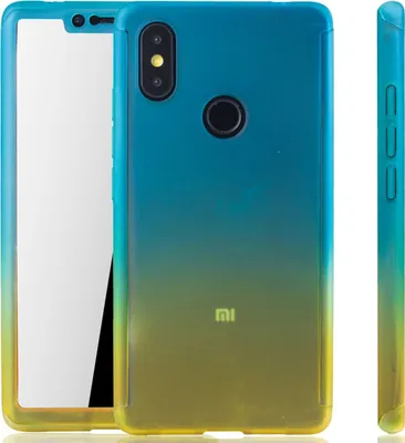 Imagen del producto de Funda protectora para Xiaomi Mi 8 SE, funda completa, protector de pantalla de 360 grados, color amarillo