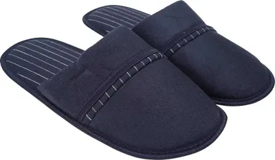 Image de Keanu - Pantoufles à rayures pour hommes, à enfiler TC763 (42 EU) (Marine)