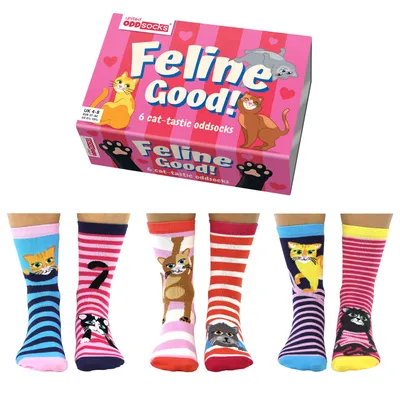 Produktbild von Feline Good Katzen Oddsocks Socken in 37-42 im 6er Set