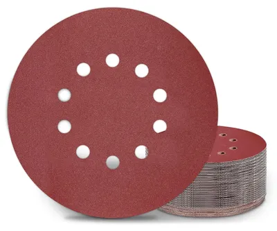 Produktbild von 225-mm-Schleifscheiben, 25 runde Schleifpads, K?rnung P180, 10 L?cher, fš¹r Langhalsschleifer, Trockenbauschleifer und Giraffenschleifer