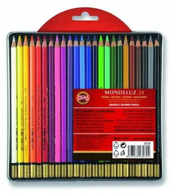 Produktbild von Koh-I-Noor MONDELUZ Aquarellstifte 24 Farben Set