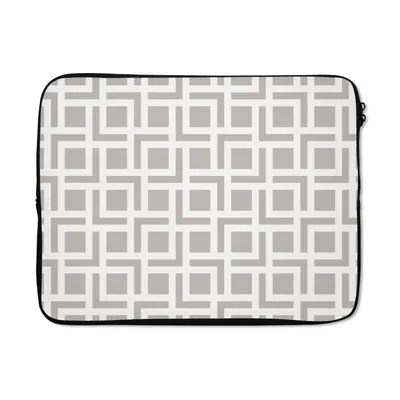 Produktbild von MuchoWow® Laptop Hülle 17 Zoll Laptoptasche Gestaltung - Linie - Muster - Zipper - Schutzabdeckung