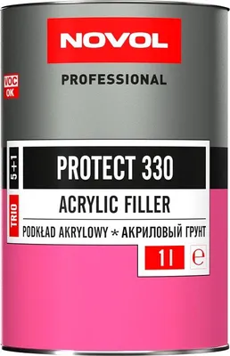 A product image of a can of NOVOL PROTECT 330 ACRYLIC FILLER.