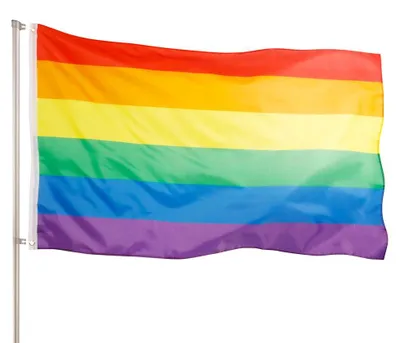 Produktbild von PHENO FLAGS Premium Regenbogen Flagge 90 x 150 cm Fahne Peace 2 Ösen