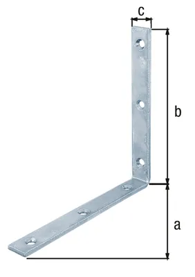 Produktbild von GAH Alberts Balkenwinkel 160x160x20x5mm Stahl roh, gelb galvanisch verzinkt
