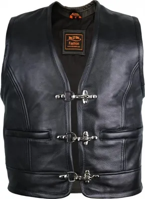 Produktbild von Lederkutte Rockerweste Kutte Lerderweste Motorrad Bikerweste Clubweste Chopper (4XL)