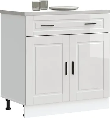 Produktbild von Hochwertig Küchenunterschrank Porto Hochglanz-Weiß Holzwerkstoff 853979