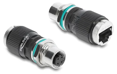 Obrázok produktu pre DeLOCK 90663, D-coded 4 pin, RJ-45, Čierna