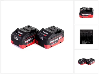 Immagine prodotto di Set base Metabo 18V: 2x batterie LiHD 8.0Ah (625592000)