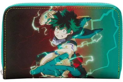 Produktbild von My Hero Academia - Brieftasche, Deku, Mit Reißverschluss CD495 (Einheitsgröße) (Schwarz/Türkis)