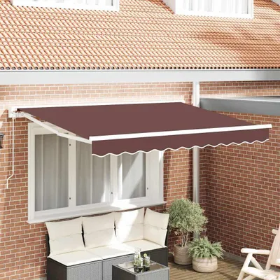 Obrázok produktu pre Maison Exclusive – rám markízy, hnedý, 350 x 200 cm, polyester sPolyuretánpovrchovou úpravou