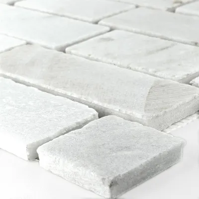 Produktbild von Mosaikfliesen Schiefer Gidley Weiss