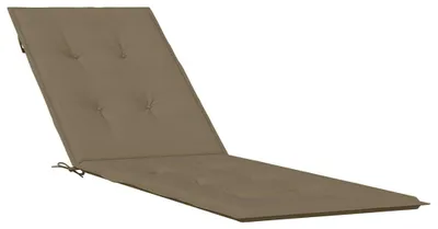 Image de vidaXL Housse de chaise longue Melange Taupe (75+105) x 50 x 4 cm Tissu