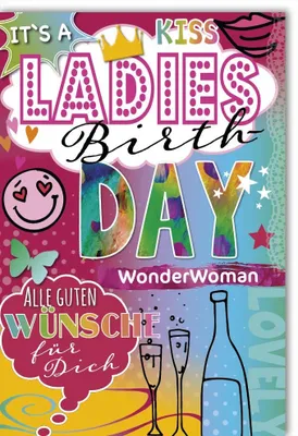 Produktbild von Geburtstag - Glückwunschkarte im Format 11,5 x 17 cm mit Umschlag