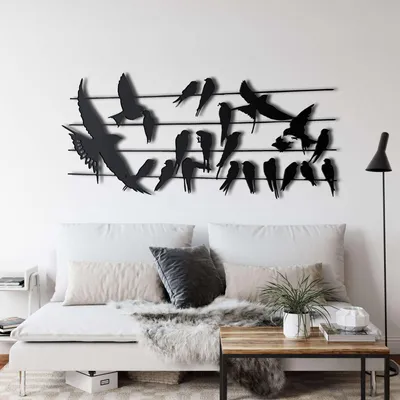 Obrázok produktu pre Wallity, elegantné kovové doplnky na stenu, čierna farba, 60 x 28 cm | 100% kov