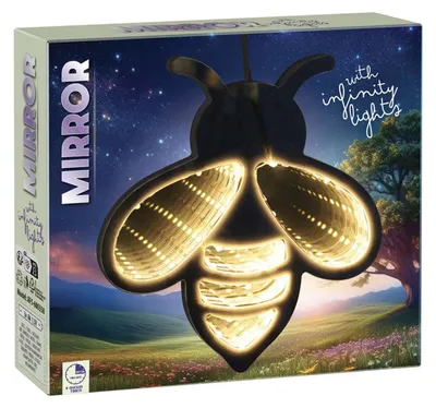Zdjęcie produktu dla Lustrzane figurki Infinity Led lampa Dragonfly z efektem lustrzanego światła