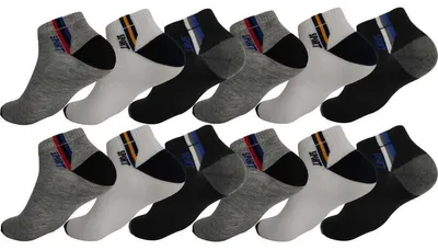 Produktbild von 12 Paar Sneaker Socken Herren Damen Sport Socken Baumwolle, 12 Paar, mix6 39-42